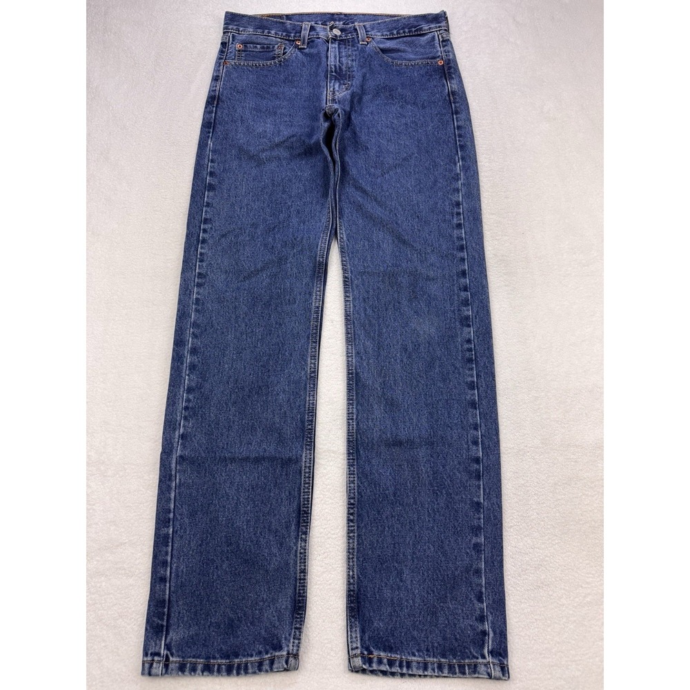 Levis 505 Jeans Men 32x34 Blue Regular Fit Perfect Fade Denim Straight